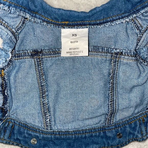 Pet Holiday Denim Blue Jean Jacket - Picture 6 of 6